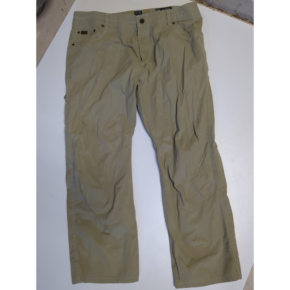 Kuhl Revolvr Pants Men 40x30 Beige Vintage Patina Dye Outdoor Casual Hiking Work